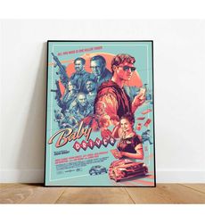 baby driver poster, canvas wall art, rolled canvas