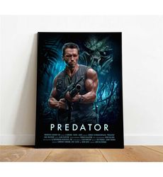predator poster, canvas wall art, rolled canvas print,