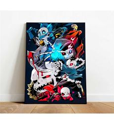 undertale poster, canvas wall art, rolled canvas print,