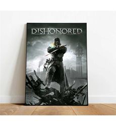 dishonored poster, canvas wall art, rolled canvas print,