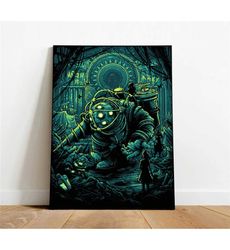 bioshock poster, canvas wall art, rolled canvas print,