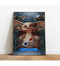 gremlins poster, canvas wall art, rolled canvas print,