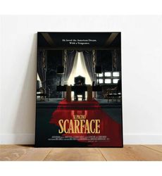 scarface poster, canvas wall art, rolled canvas print,