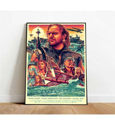 waterworld poster, canvas wall art, rolled canvas print,