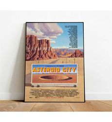 asteroid city poster, canvas wall art, rolled canvas