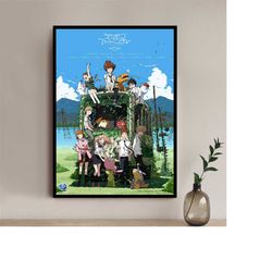 digimon adventure tri amina poster - high quality canvas art print - room decoration - art poster for gift