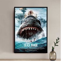 the black demon 2023 movie poster - high quality canvas art print - room decoration - art poster for gift