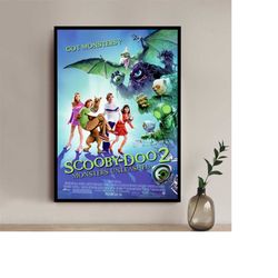 scooby-doo 2 monsters unleashed movie poster - high quality canvas art print - room decoration - art poster for gift