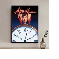 after hours, 1985 american black comedy movie poster - high quality canvas art print - room decoration - art poster for