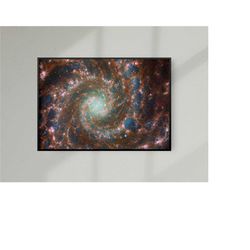 james webb space telescope, m74 galaxy space photo, milky way galaxy photography, space home decor poster