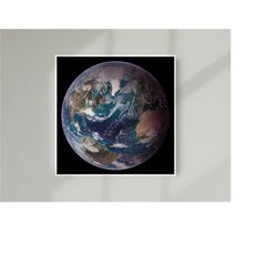 blue marble nasa photography print, photo poster of earth from space, space photo, milky way galaxy photography, space h