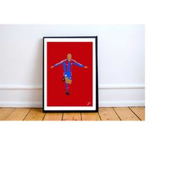 ronaldo barcelona poster print. a4/a3, ronaldo, ronaldinho, football, brazil, barcelona, madrid, r9, soccer art, pop art