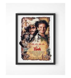 hook peter pan poster, hook peter pan print,