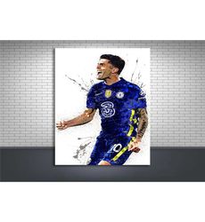 christian pulisic poster, gallery canvas wrap, man cave,