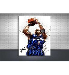 tracy mcgrady poster, orlando magic, gallery canvas wrap,