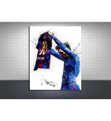lionel messi poster, barcelona, gallery canvas wrap, man