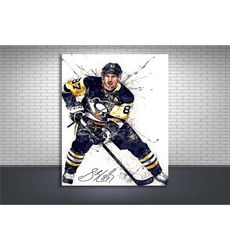 sidney crosby poster, pittsburgh penguins, gallery canvas wrap,