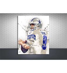 tony romo poster, dallas cowboys, gallery canvas wrap,