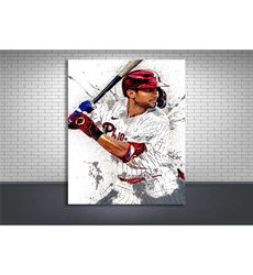 trea turner poster, philadelphia phillies, gallery canvas wrap,