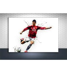 cristiano ronaldo poster, gallery canvas wrap, man cave,