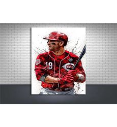 joey votto poster, cincinnati reds, gallery canvas wrap,