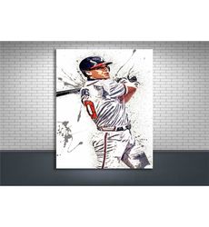 chipper jones poster, atlanta braves, gallery canvas wrap,