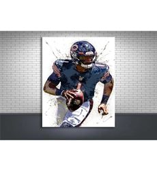 justin fields poster print, gallery canvas wrap, chicago