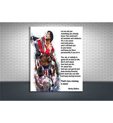 rocky quote poster, gallery canvas wrap, motivational, quote,