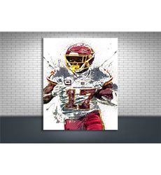 terry mclaurin poster, washington commanders, gallery canvas wrap,