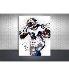 deangelo williams poster, carolina panthers, gallery canvas wrap,