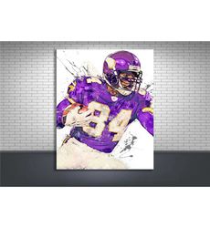 randy moss poster, gallery canvas wrap, minnesota vikings,