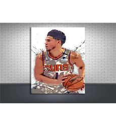 devin booker poster, phoenix suns, gallery canvas wrap,