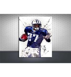 eddie george poster, tennessee titans, gallery canvas wrap,
