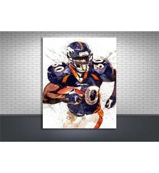 terrell davis poster, denver broncos, gallery canvas wrap,