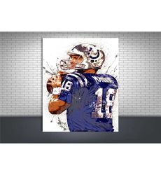 peyton manning poster, indianapolis colts, gallery canvas wrap,