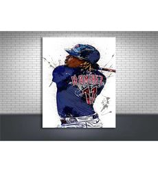 jose ramirez poster, cleveland guardians, gallery canvas wrap,