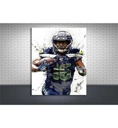 tyler lockett poster, seattle seahawks, gallery canvas wrap,