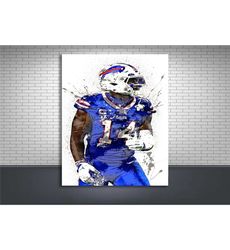 stefon diggs poster, buffalo bills, gallery canvas wrap,