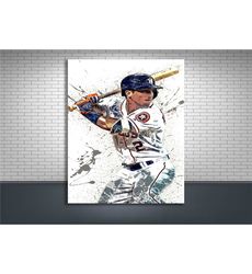 alex bregman poster print, gallery canvas wrap, houston