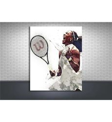 serena williams poster, gallery canvas wrap, man cave,