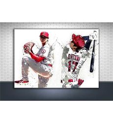 shohei ohtani poster print, gallery canvas wrap, los