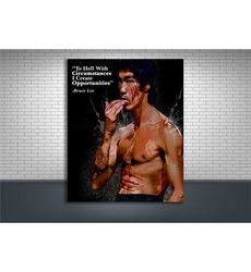 bruce lee, poster print, gallery canvas wrap, motivational,