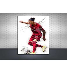 darwin nunez poster, gallery canvas wrap, man cave,