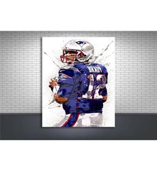 tom brady poster, new england patriots, gallery canvas