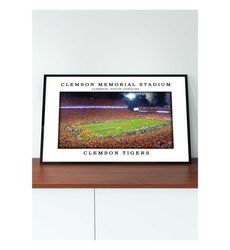 clemson memorial stadium canvas poster | clemson memorial