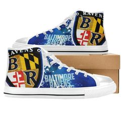 baltimore ravens nfl football  custom canvas high top shoes