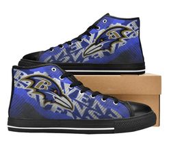 baltimore ravens nfl football  custom canvas high top shoes