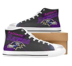 baltimore ravens nfl football  custom canvas high top shoes