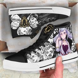 black bull noelle silva high top shoes custom black clover anime for fans