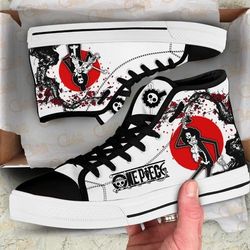 brook high top shoes japan style for fans one piece anime